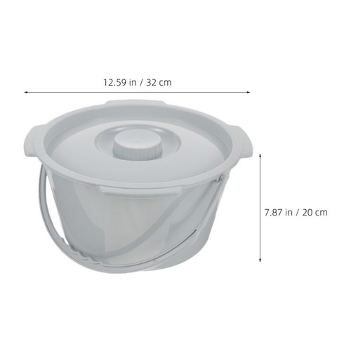 Spritzwassergeschützter Eimer-Toilettenstuhl Sitz Bad Stuhlhussen - Bild 11 von 12