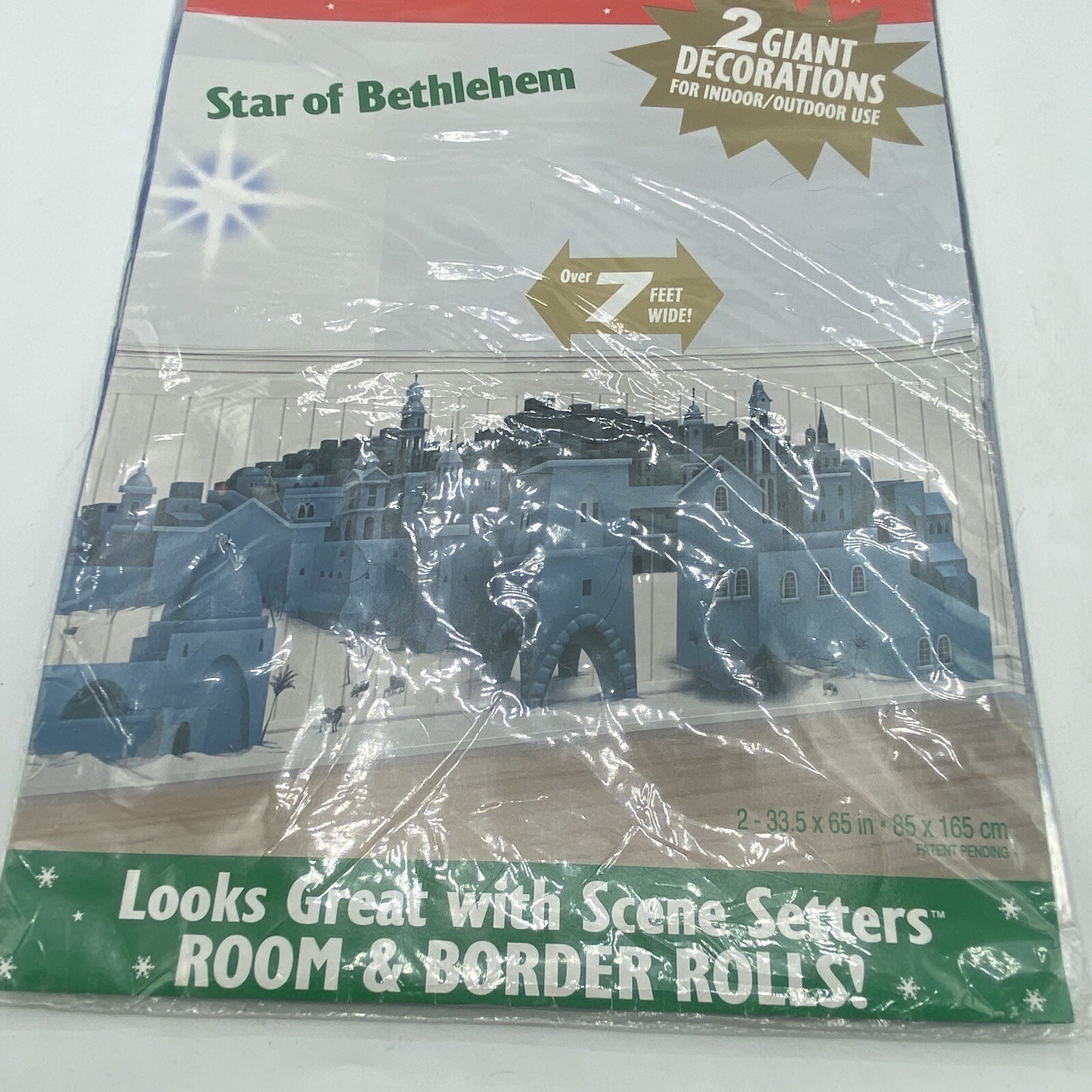 STAR OF BETHLEHEM Scene Setter Christmas Party Wall Decoration Kit Over 7' Wide