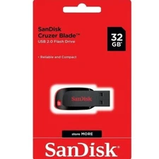 Genuine SanDisk Cruzer Blade (32 GB) USB 2.0 Flash Drive (SDCZ50032G)