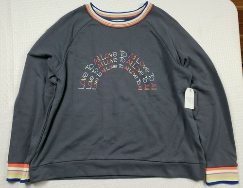 Rainbow Striped Sweater Sweat Shirt 
