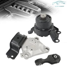 3× Engine Motor & Auto Transmission Mount Set For 2014-2020 Honda City Fit 1.5L