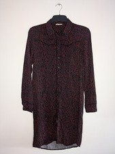 Hush Ladies Size 10 Long Sleeve Matilda Shirt Dress Black Red Dot