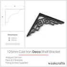 Oakcrafts - Pair of Art Deco Cast Iron Shelf Bracket