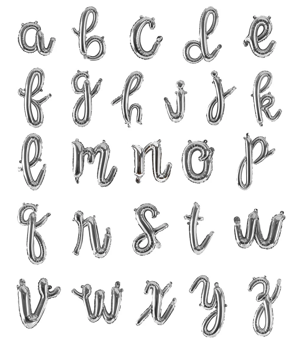 Large silver letter sale balloons