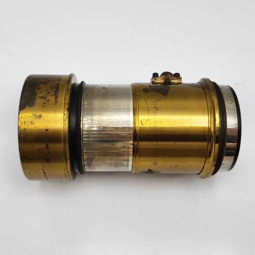 Antique Beseler Darlot Petzval Brass Lens Approx. 9" 229mm F4.2 - 5x7 - France - Picture 7 of 10
