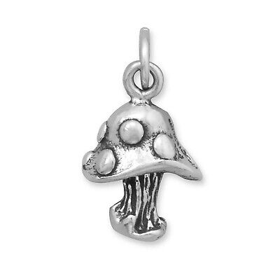 Spotted Mushroom Toadstool Dangle Bead for Silver European Style Charm Bracelets