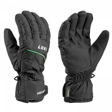 $80 Leki Womens Alpe Insulated Goretex Waterproof Ski Gloves Black Green Ladies