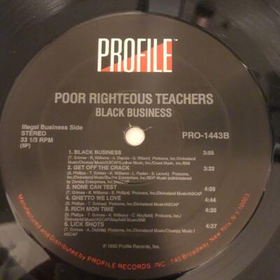 Poor Righteous Teachers / Black Business 1993 US LP Profile
