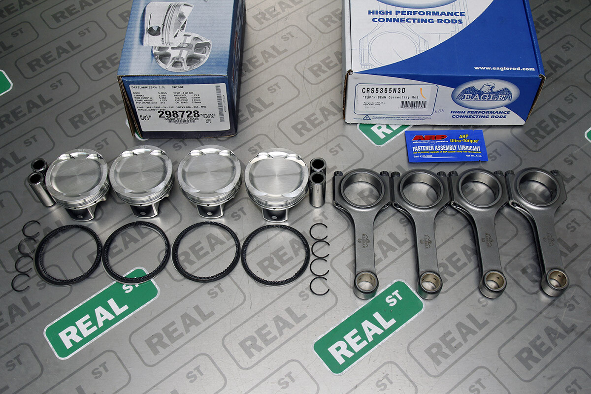 JE FSR Pistons Eagle H Beam Rods SR20DE SR20DET 240sx 86.5mm 8.5
