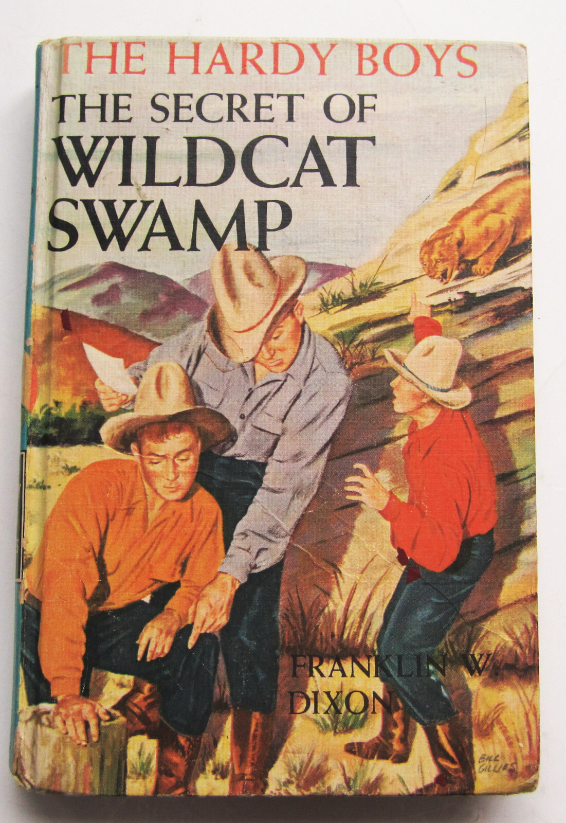 Hardy Boys Secret Of Wildcat Swamp Book Hardcover 31 1964 Print Brown Multi