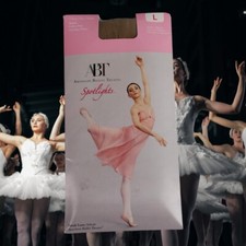American Ballet Theatre Spotlights Sz Large Nude Color Tights Ballet Dancing