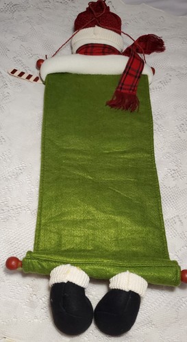 3D Christmas Snowman Advent Calendar Complete 24x14” Felt Wood Countdown Hanging - Picture 11 of 13