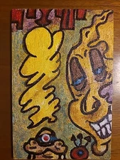 Original Painting Banana Man Space Cityscape Devil Fruit Memory Day