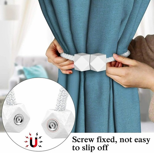 Corbatas magnéticas para cortinas 8 piezas elegantes cortinas decorativas - Imagen 3 de 17