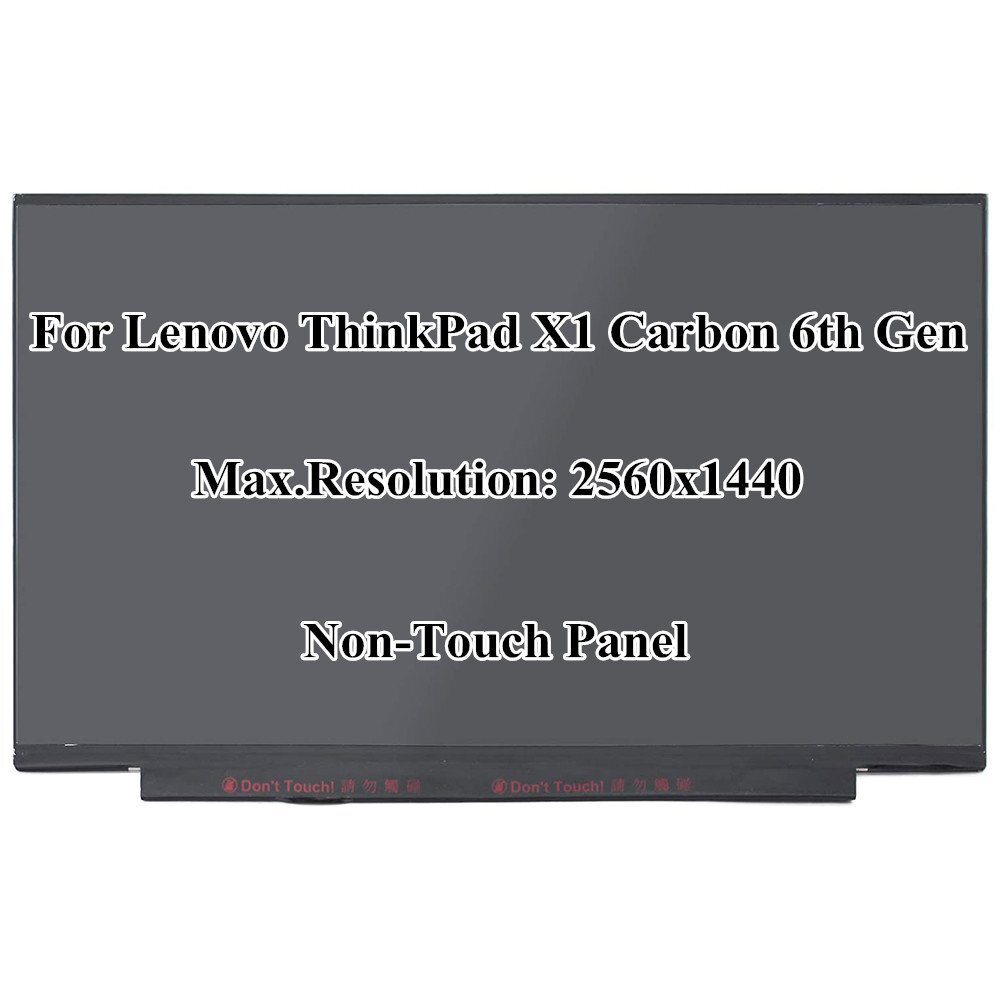 14.0"" Lenovo ThinkPad X1 Carbon 6th Gen 2018 WQHD IPS LCD Touch Screen Assembly