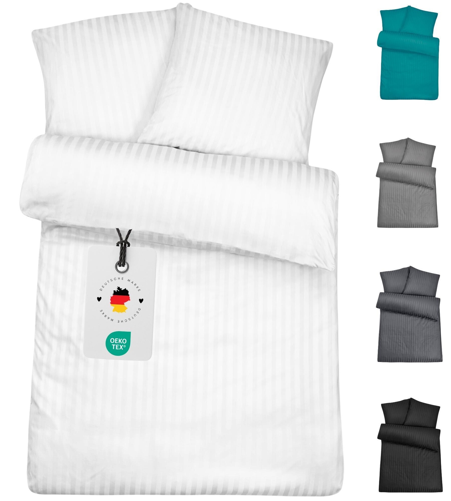 Damast Bettwäsche 135x200 155x220 200x200 Mikrofaser Polyester Bettbezug SOFT