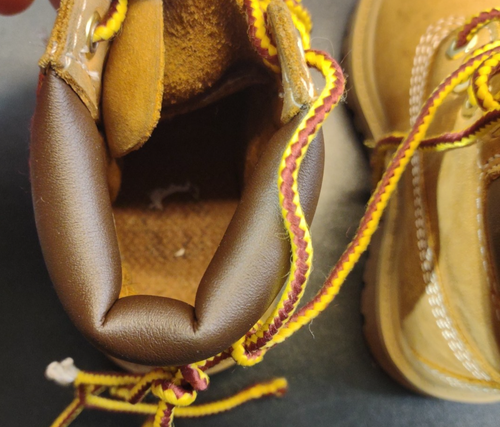 Timberland 6" inch Toddler Boots Wheat Nubuck Size 5 M - Picture 12 of 15