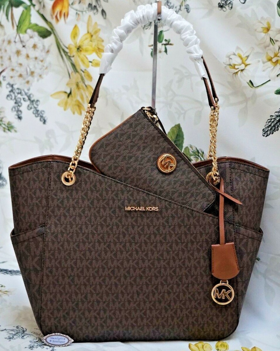 NWT MICHAEL KORS Jet Set Travel Large Chain Shoulder BAG