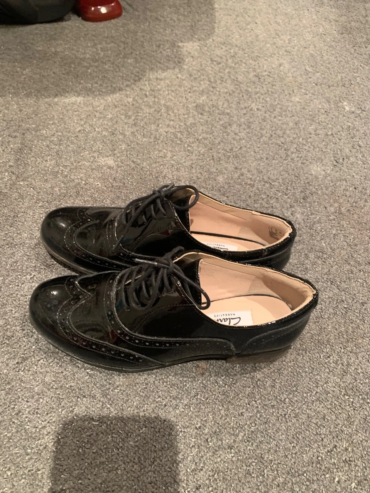 Scarpe Oxford Clarks nere in pelle misura 2 5