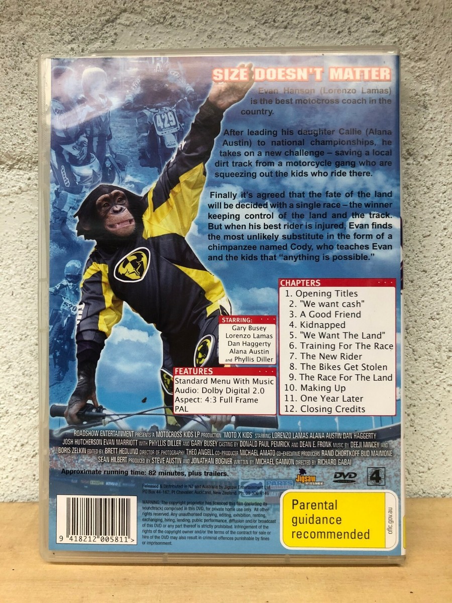 MOTO X KIDS DVD MOTOCROSS Kids Movie Sports Drama - R4AUS - Rare