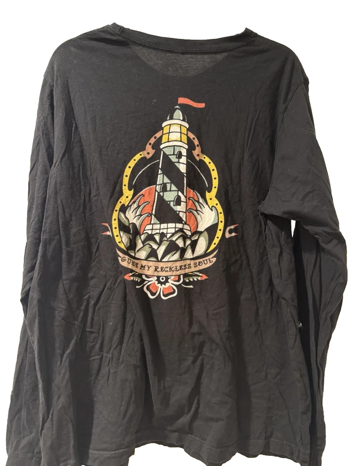 Guide My Reckless Soul manga larga negro para hombre XL Foto 3 de 4