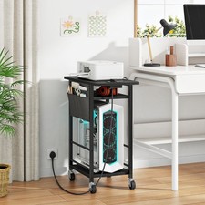 HOOBRO Computer Tower Stand PC Stand with Charging Station PC Tower Stand