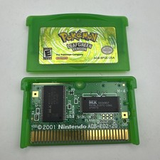 POKEMON LEAF GREEN 2004 Authentic Nintendo Game Boy Advance GBA Leafgreen TESTED
