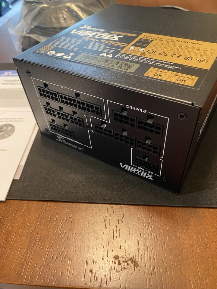Seasonic Vertex GX-1000W 80 Plus Gold Power Supply - Image 3 of 4