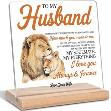 I Love You Gifts for Husband from Wife, To My Husband Acrylic Plaque Sign, Va...