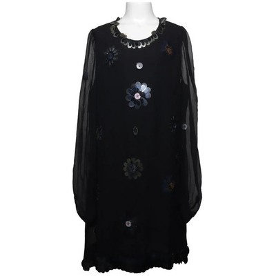 French Connection, Kleid, Größe: L, Schwarz/Mehrfarbig, Blumen, Damen #Dfb