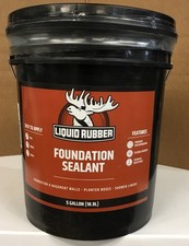 Liquid Rubber Basement and Foundation Repair Sealant, Black, 5 Gallon - NEW HOT
