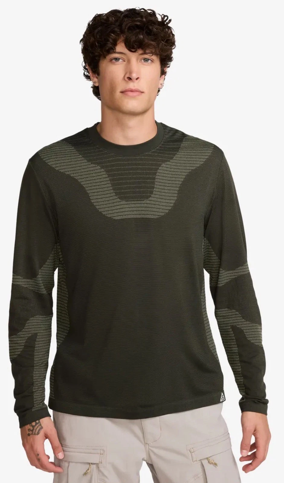 Nike ACG Delta River Dri-FIT ADV Long Sleeve Training Top Sz S Green FV8906-355