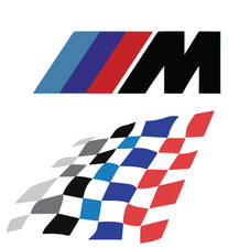 Bmw M And Flag Race Car Track Window Decal Sticker Bmw M And Flag Race Car Track Window Decal Sticker