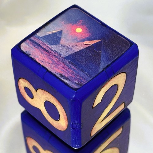 Pyramid Power - Ancient Solar Force - Backgammon Doubling Cube 36mm - Picture 8 of 9