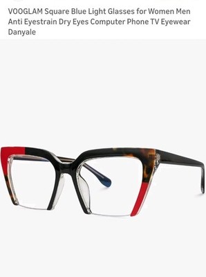 VOOGLAM Square Blue Light Blocking Glasses Danyale Lightweight Multicolor Frame