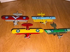 Collector's Set of 4 Miniature Diecast Biplanes NIB