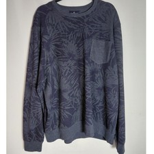 AMERICAN EAGLE OUTFITTERS Blue Patterned Sweater Knit Long Sleeve Men Size XXL