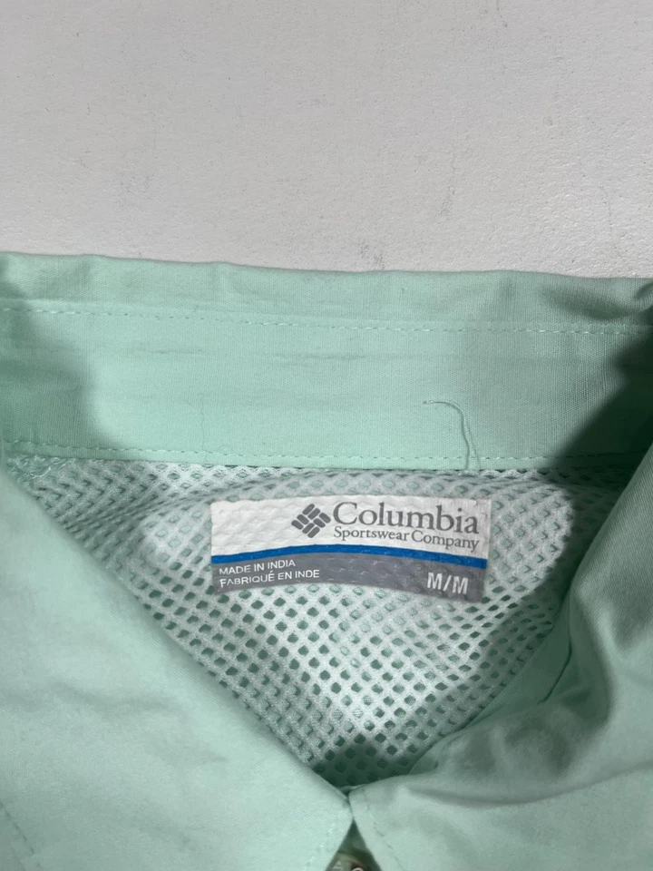 Camisa Columbia PFG Feminina Média Verde Perfeita Manga Longa Pesca Ilha do Mar - Imagem 3 de 4