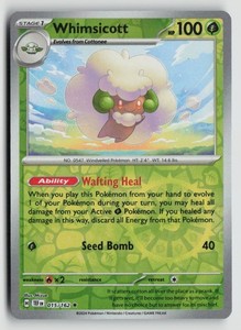 Whimsicott 015/162 Temporal Forces Reverse Holo Rare