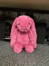 Jellycat Medium Bashful Rose Bunny New With Tags NWT Retired