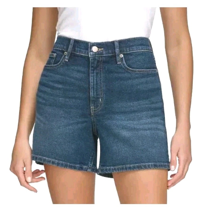 High Rise Denim Shorts Bermuda 5 In Inseam Stretch 2 26