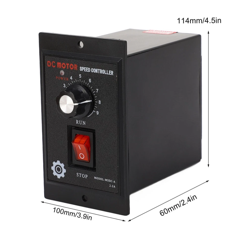 DC Motor Speed Regulator 500W 110V AC Input 90VDC Output Switch Forward Reverse - Image 2 of 4