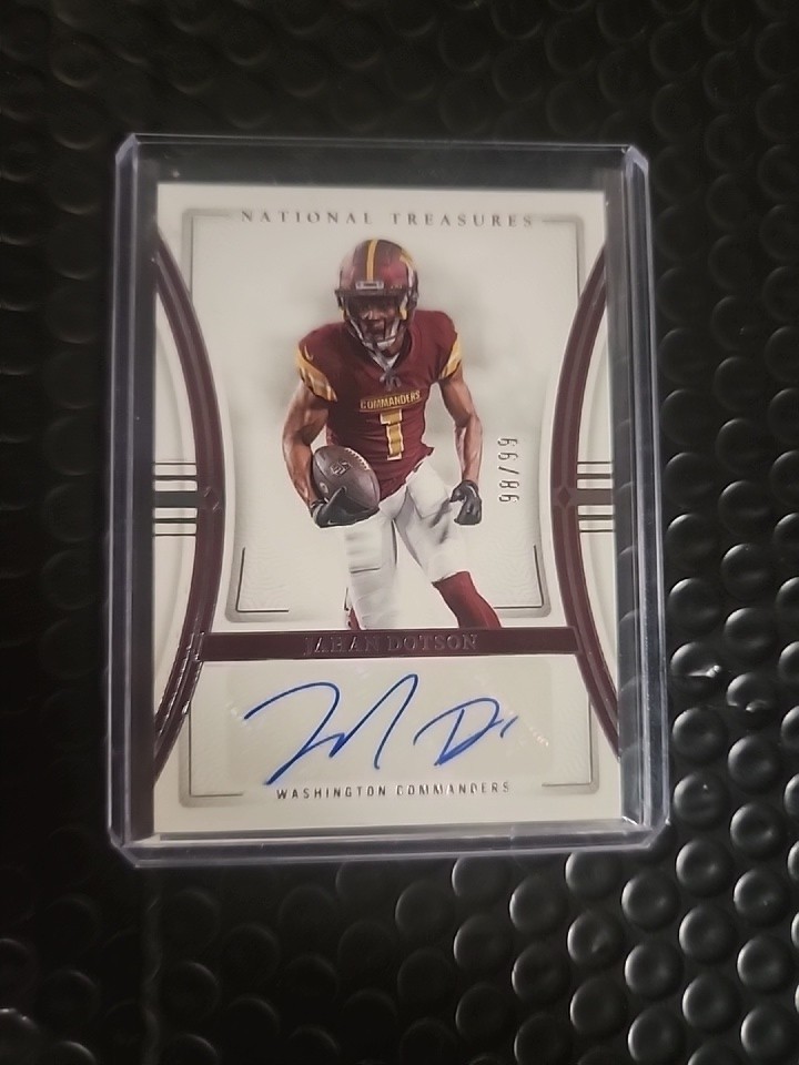 JAHAN DOTSON 2023 NATIONAL TREASURES AUTO /99  COMMANDERS 