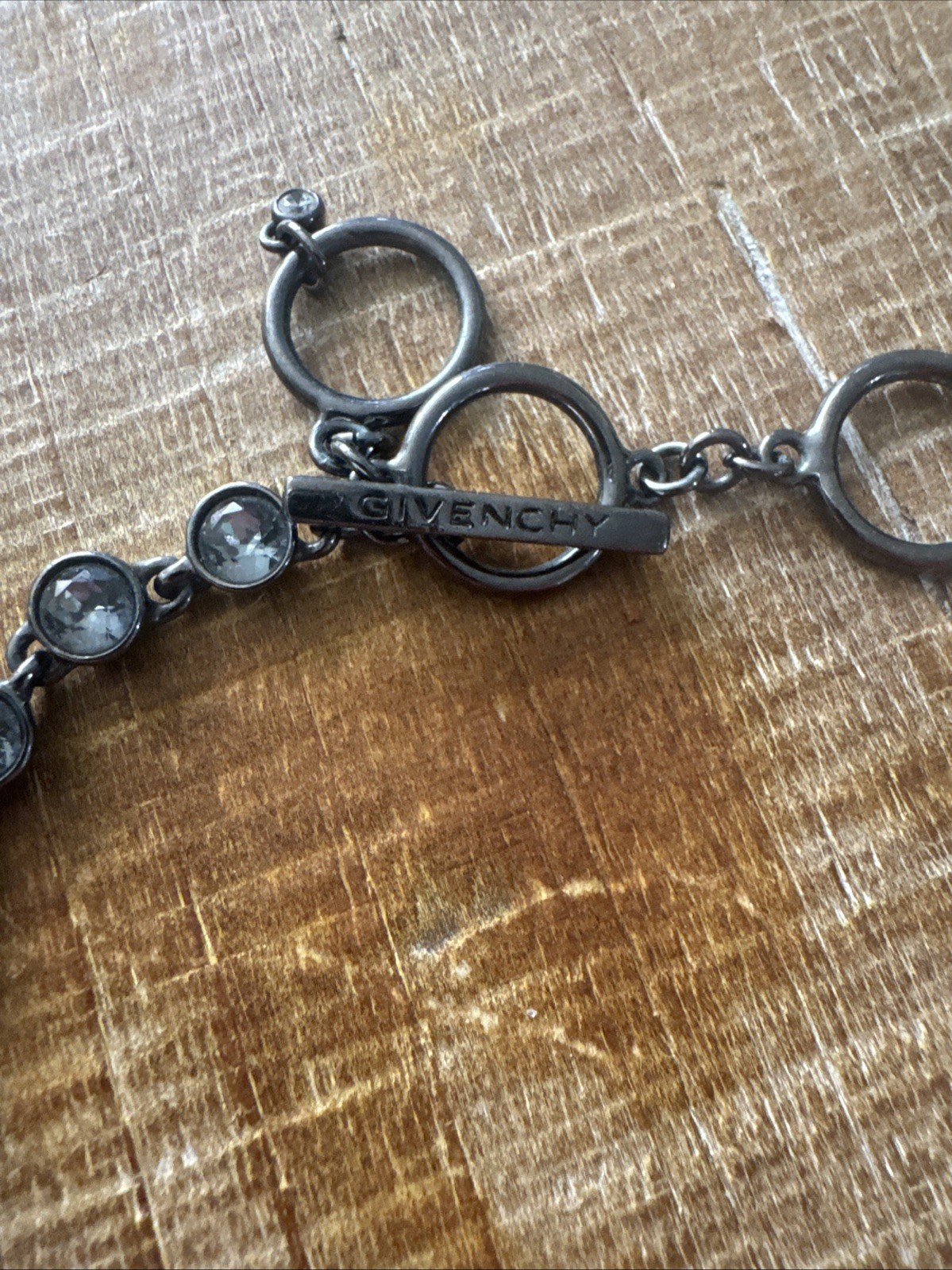 Beautiful Givenchy Statement Necklace Gunmetal Wi… - image 2