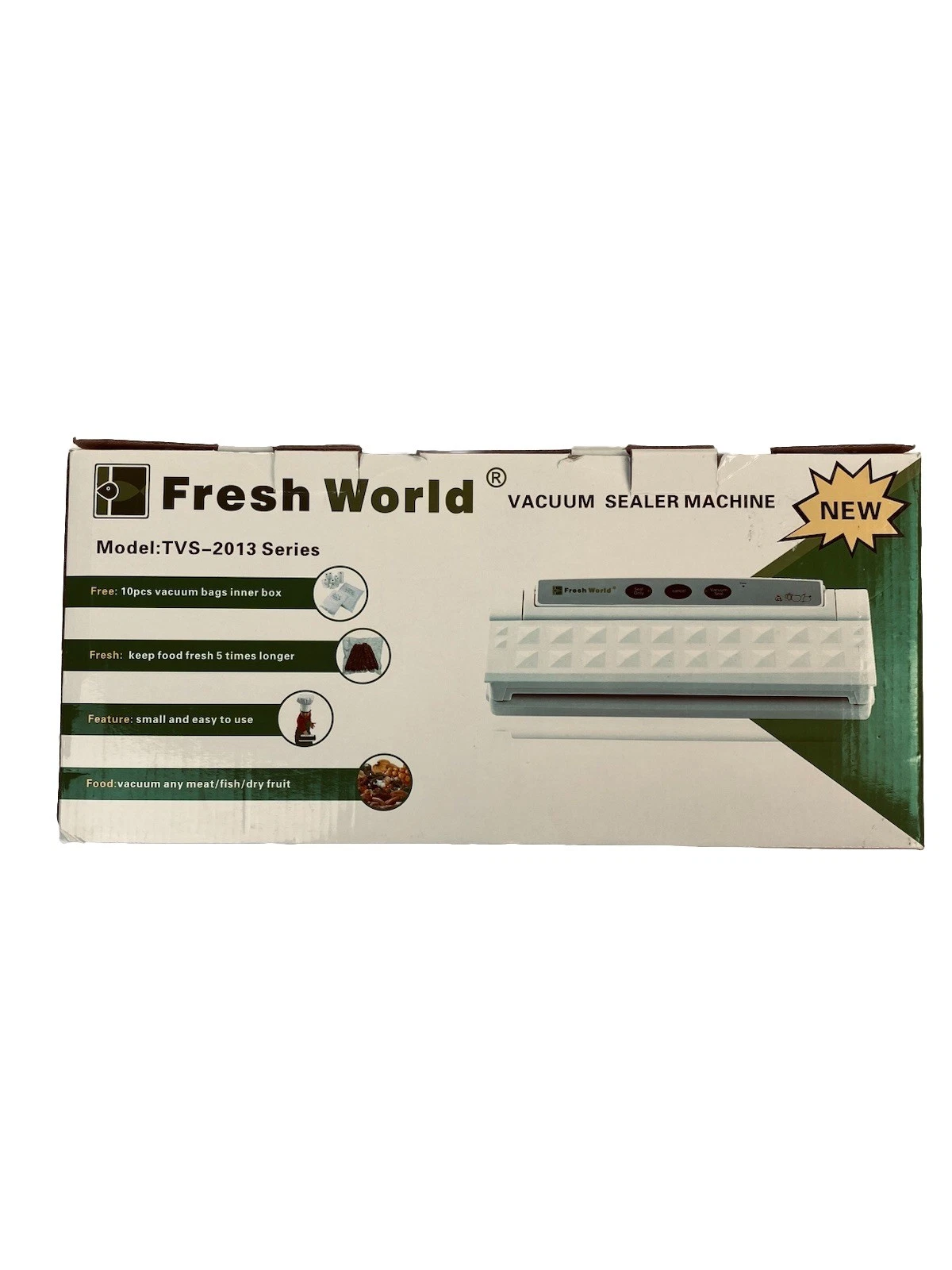 Fresh World Vacuum Sealer Machine Model: TVS-2013 Series - Black