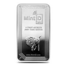 5 oz MintID Silver Bar (New) 76.35 per troy oz
