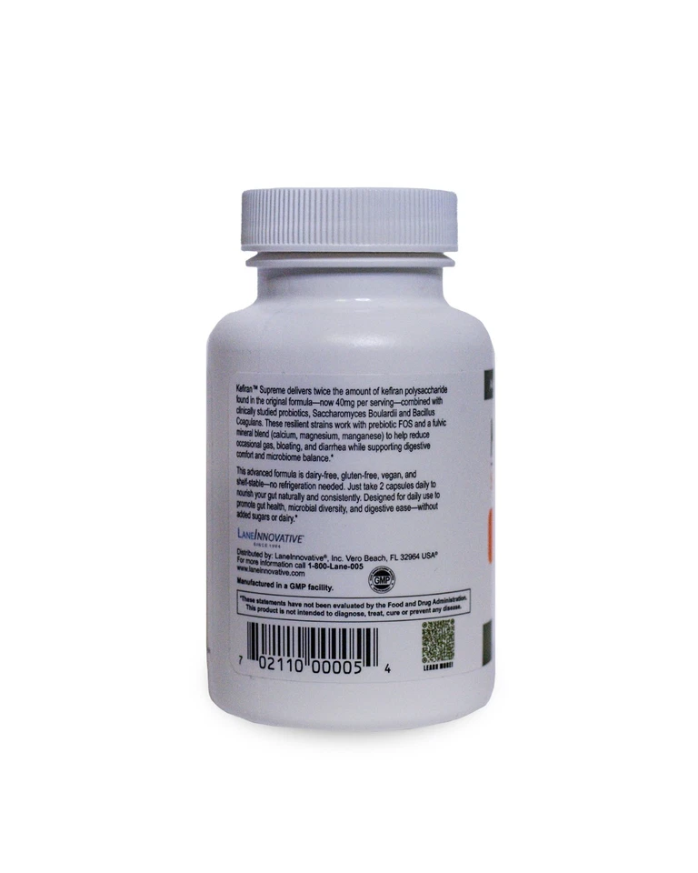 LaneInnovative Kefiran Supreme: Kefiran, S Boulardii, Bacillus Coagulans, FOS Foto 3 de 3