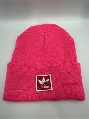 Girls Pink Adidas Knit Hat