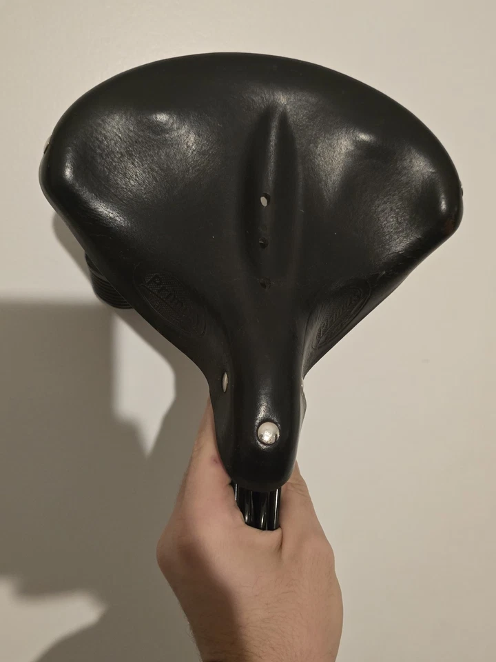 Lepper Primus Ladies Leather Saddle, Bicycle Saddle, Black. - Image 3 of 4