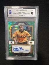 2022 Panini Prizm Steve Bull Green Pulsar Auto MGC 9 Autograph 10 Wolves